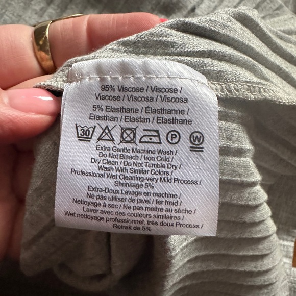 Rinku Dalamal Heather Grey Pleated Swing Dress, Size Large - Picture 5 of 7